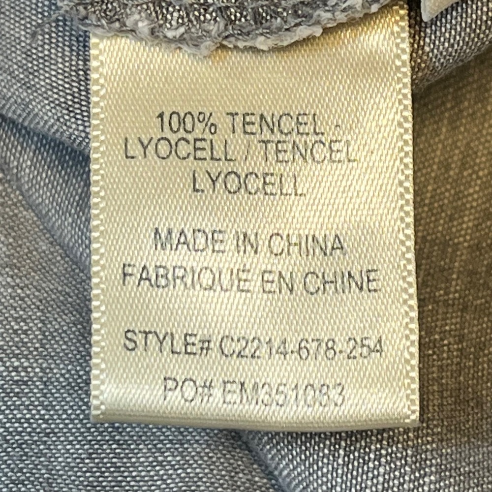 Cloth‎ & Stone Womens Gray Tencel Lyocell Tie-Front Long Sleeve Shirt - Picture 6 of 6